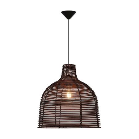 Lámpara Colgante Ratán Sintético Orange Cozumel E27 Marrón