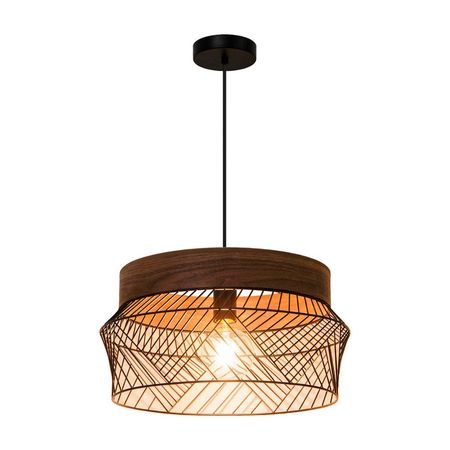 Lámpara Colgante Trendy Orange Kanel E27 en Negro de Metal 125 cm