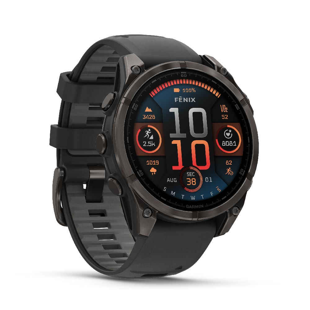 Smartwatch Running Garmin Fenix 8 47Mm Amoled Zafiro Carbon/Gris Titanio (Correa Sport Negra/Gris)