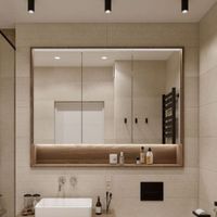 Mueble de Baño Moderno Flotante con Espejo y Luces Led Cerberus Color Gales TU MESITA