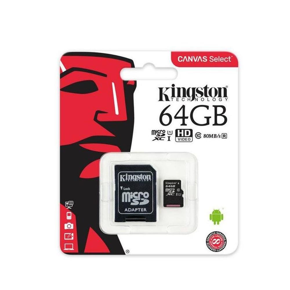 MEMORIA KINGSTON MICRO SD 64GB CLASE 10
