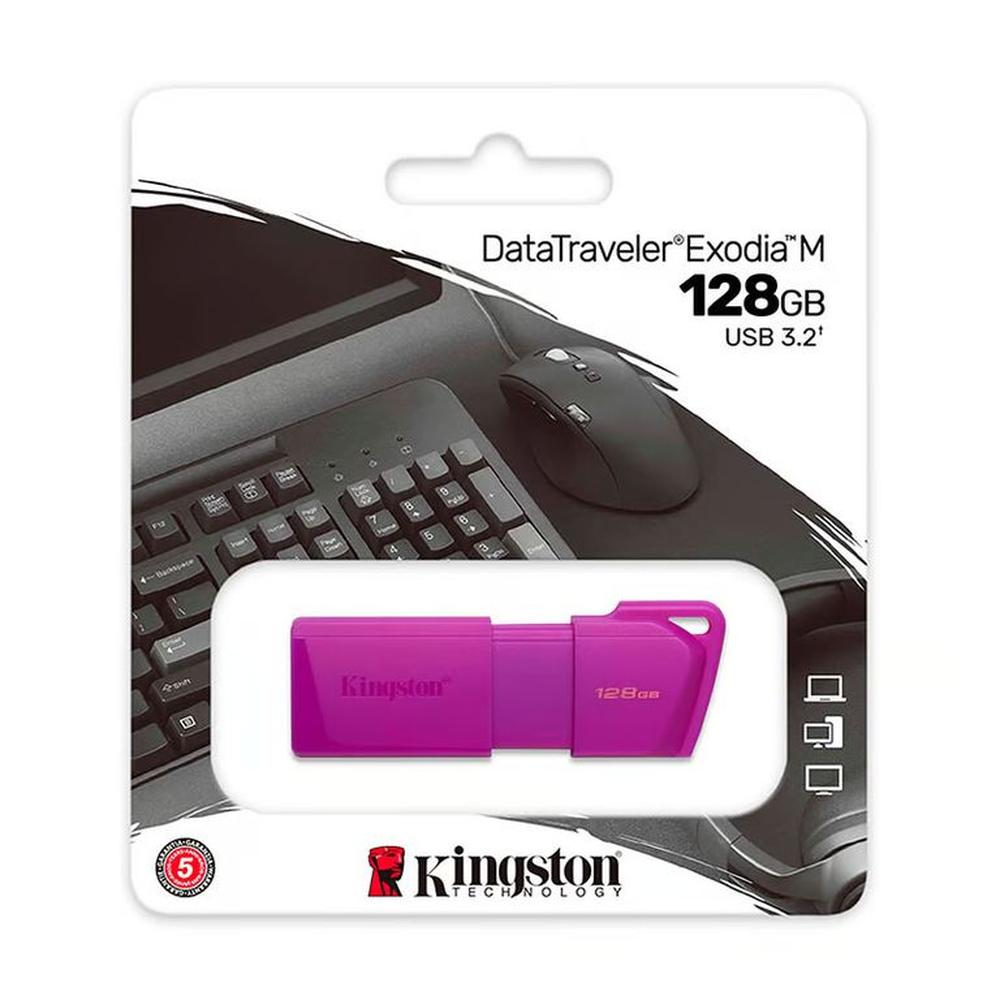 MEMORIA KINGSTON USB DTXM NEON 128GB 3.2 MORADO