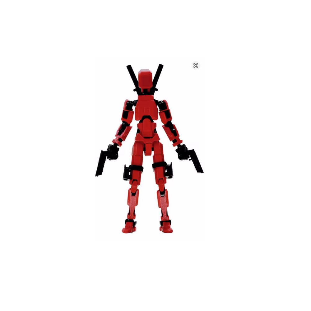 Muñeco Articulado Titan T13 Dummy figura de Accion Rojo