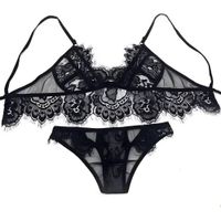 Lenceria Encaje Negro Conjunto Ropa Mujer