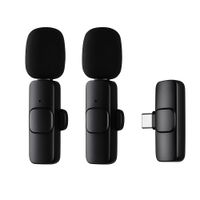 Microfono Inalambrico M20 de Solapa Dual Para Celulares iPhone O Tipo C 2 En 1