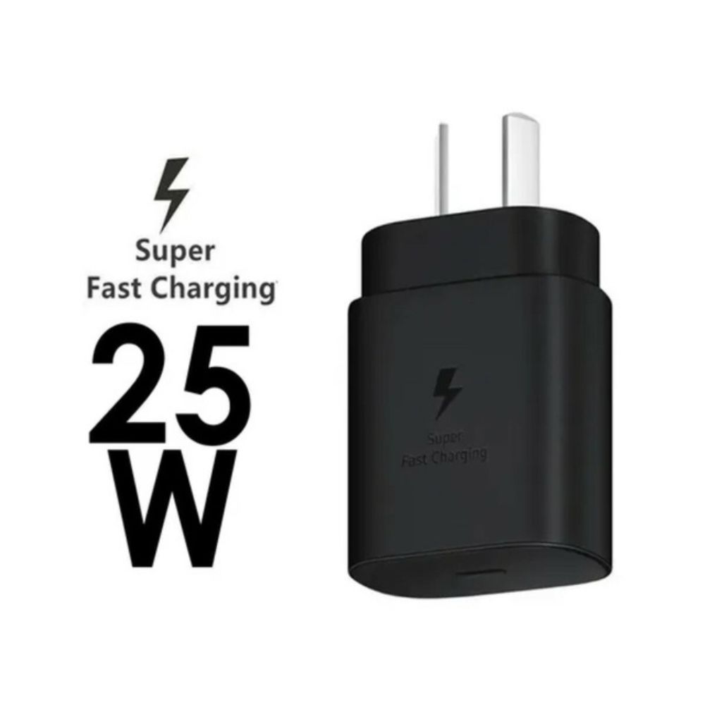 CARGADOR SAMSUNG ADAPTADOR USB-C 25W BLACK TIPO C