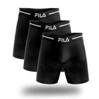 Pack x3 Bóxer Largo Fila Pretina Ancha Negro