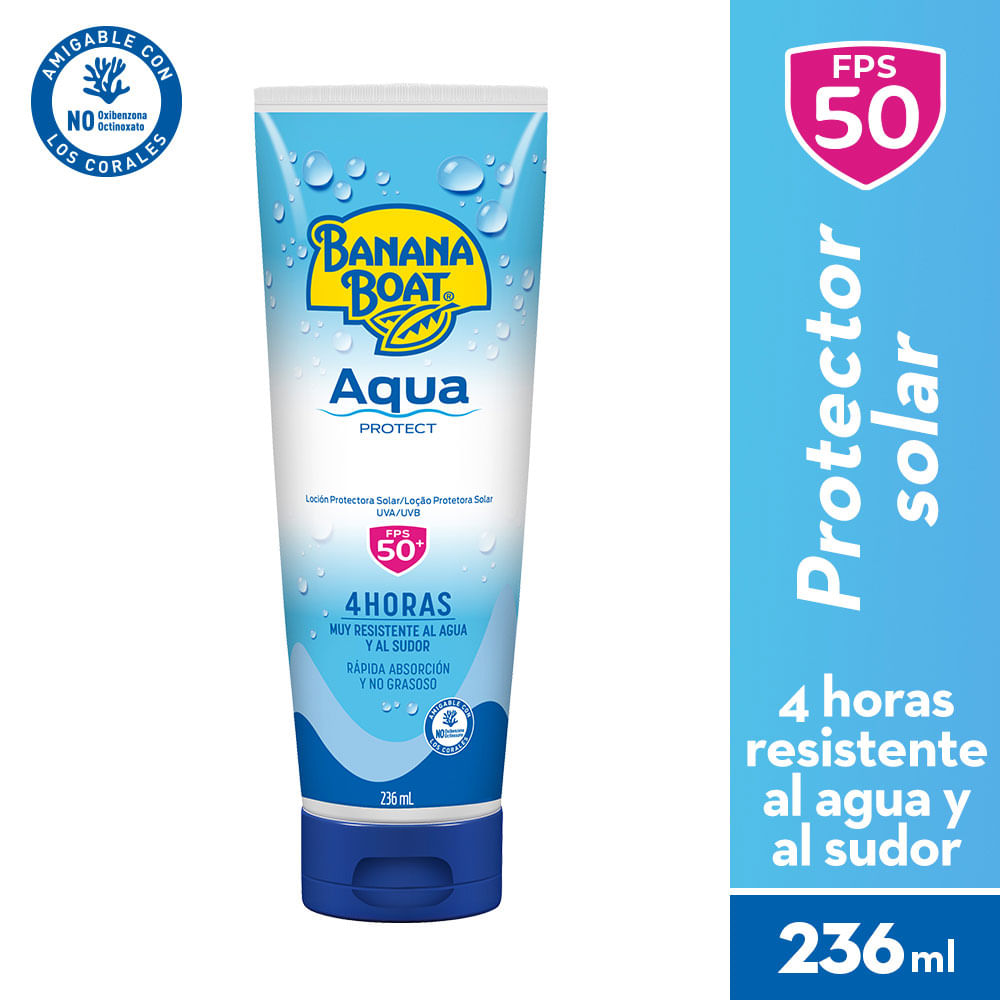 Bloqueador BANANA BOAT Aqua Protect FPS 50+ Frasco 236ml