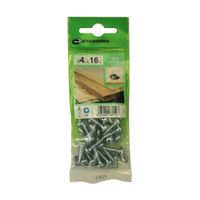 Tornillo Pz C. Redonda Zinc 4x16mm para madera 35 unidades Standers