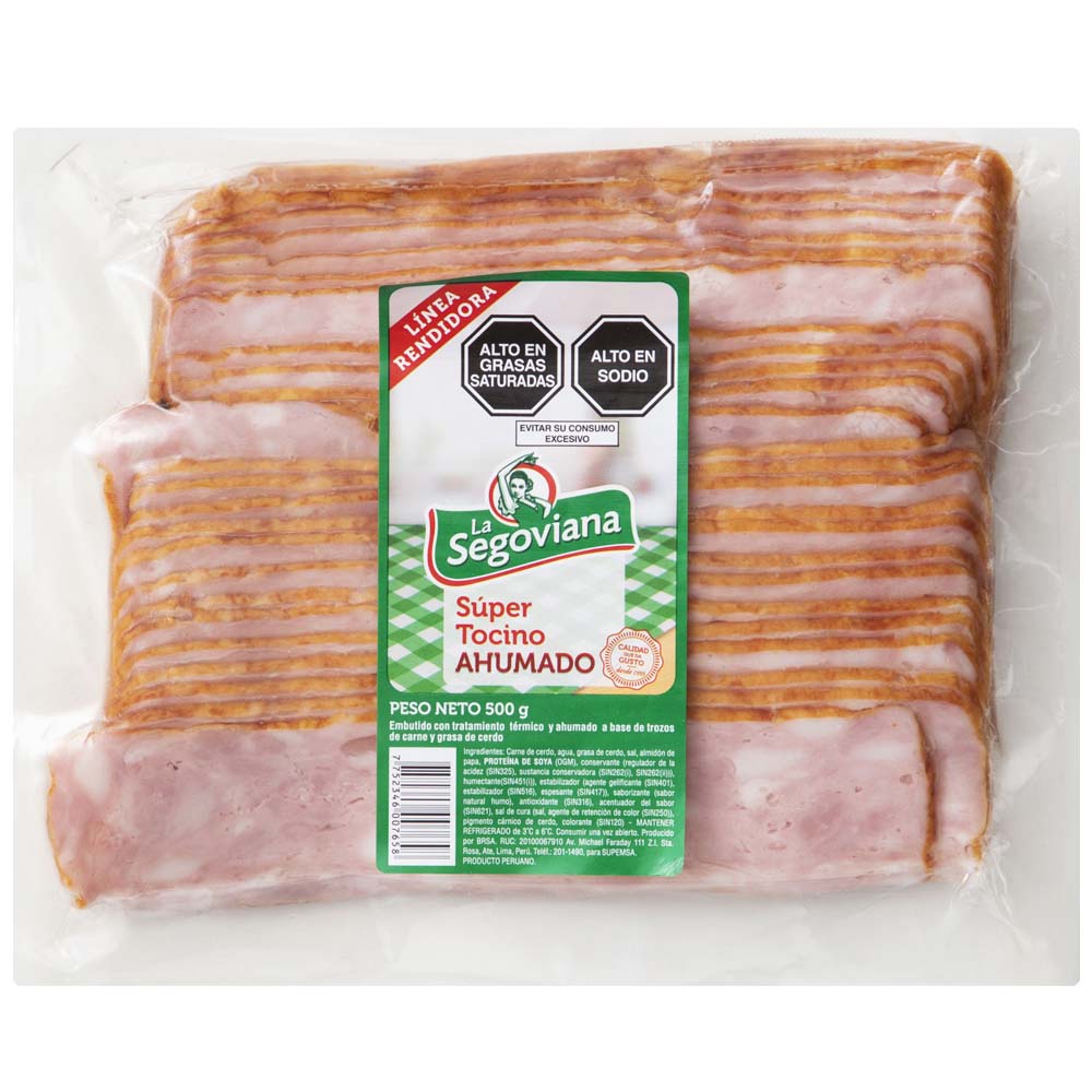 Súper Tocino Ahumado LA SEGOVIANA Paquete 500g