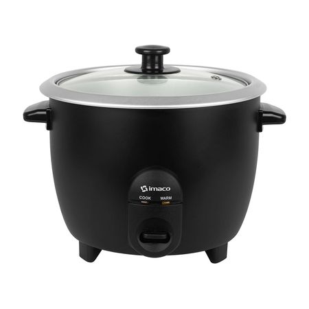 Olla Arrocera Imaco RC15N 1.5 l Aluminio Negro con Tapa de Vidrio