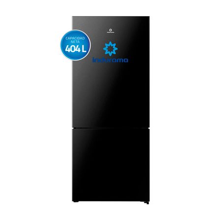 Refrigeradora Indurama Bottom Freezer Negro 404L Modelo RI698N