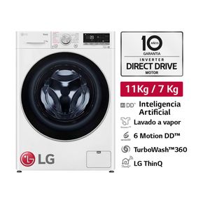 LG 11Kg 7Kg Carga Frontal AI DD Blanca
