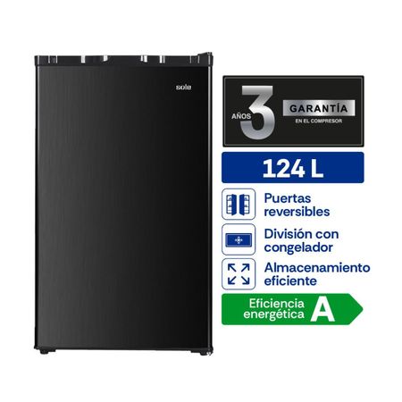 Frigobar Sole 124L Negro Modelo 3120FRIGSOL124N