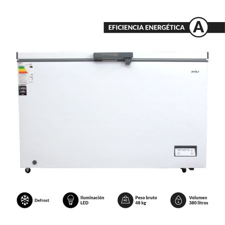 Congeladora Horizontal FDV Modelo FDV380 380L Blanco con Defrost y Eficiencia Energética A