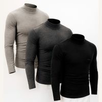 Set de 3 Polos Fila Manga Larga Cuello Alto - Multicolor 2