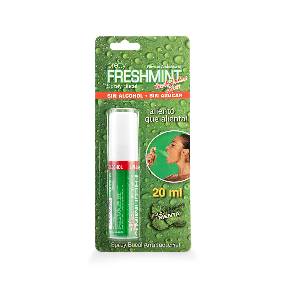 Spray Bucal Antibacterial Sabor a Menta FRESHMINT FCO 20 ML