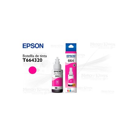Tinta Epson 664 Magenta 70Ml Para Impresoras - Alta Calidad Y Rendimiento Superior T664320