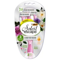 Máquina de Afeitar Desechable BIC 3 Hojas Soleil Escape Paquete 3un