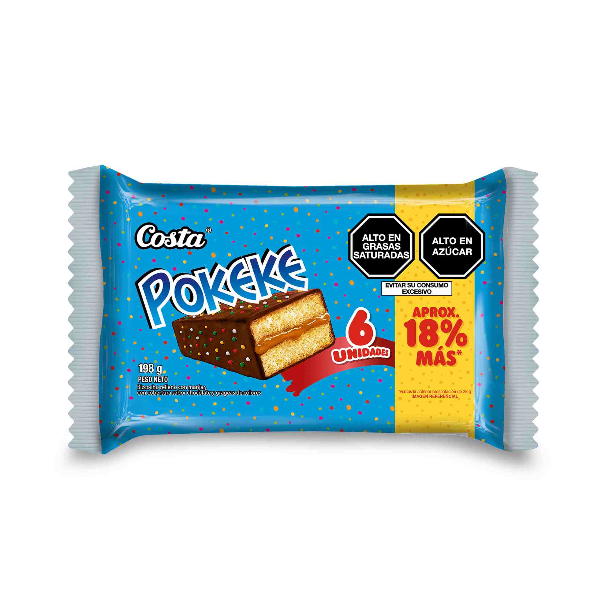 Bizcocho COSTA Pokeke Paquete 6un