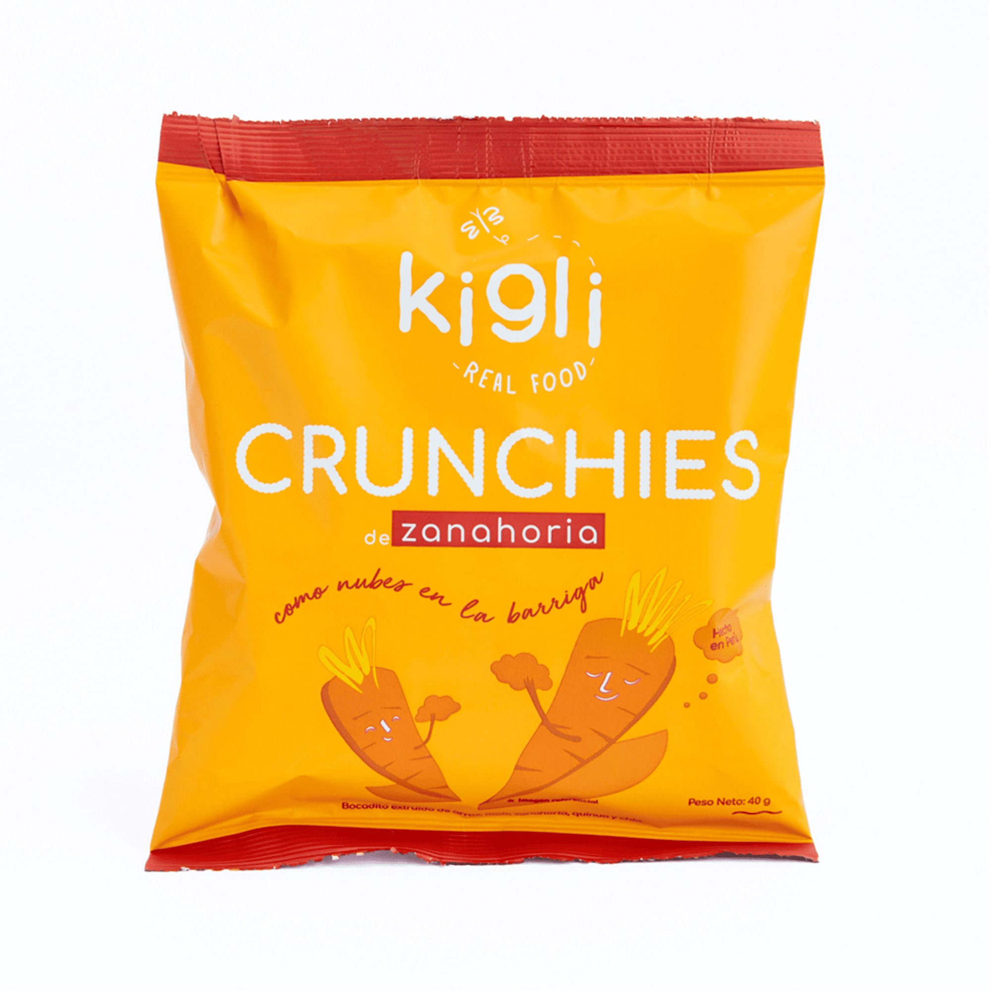 Crunchie Zanahoria KIGLI REAL FOOD Bolsa 40g