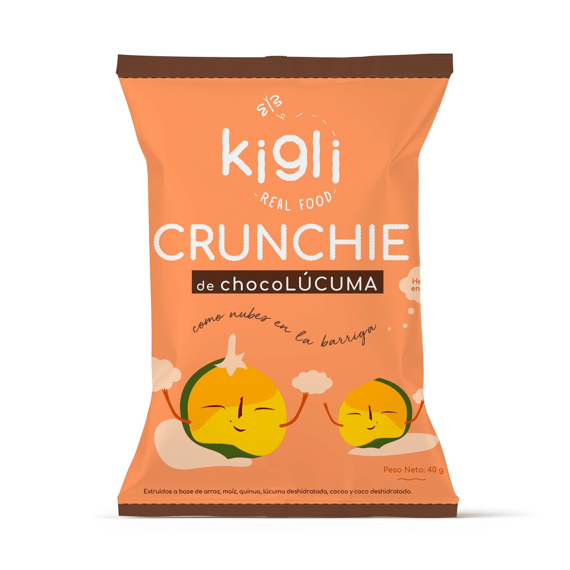 Crunchie Chocolúcuma KIGLI REAL FOOD Bolsa 40g