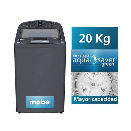 Lavadora Mabe Carga Superior 20kg Aqua Saver Green Modelo LMA70200WDBB0 Negro