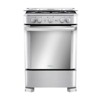 Cocina a gas Mabe CMP6060FX1 24"" 4 hornillas Inox