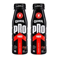 Pack Bebida Láctea GLORIA Pro Power Dark Chocolate Botella 320ml Paquete 2un