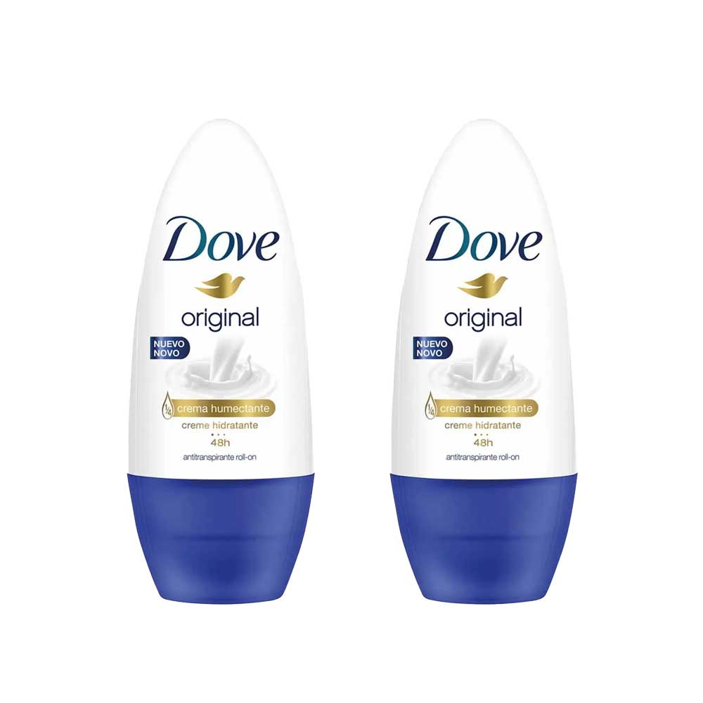 Pack Desodorante  para Mujer en Roll OnDOVE Original Frasco 50ml Paquete 2un