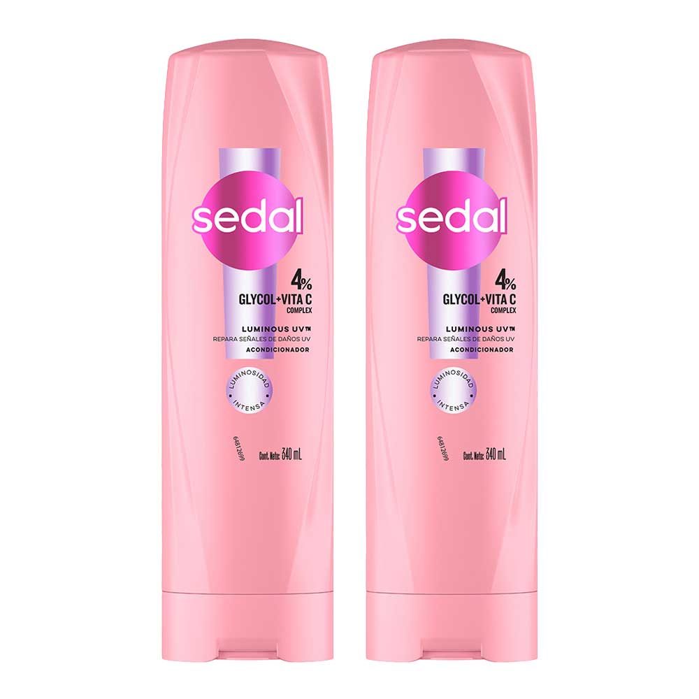 Pack Acondicionador SEDAL Luminous UV Frasco 340ml x 2un