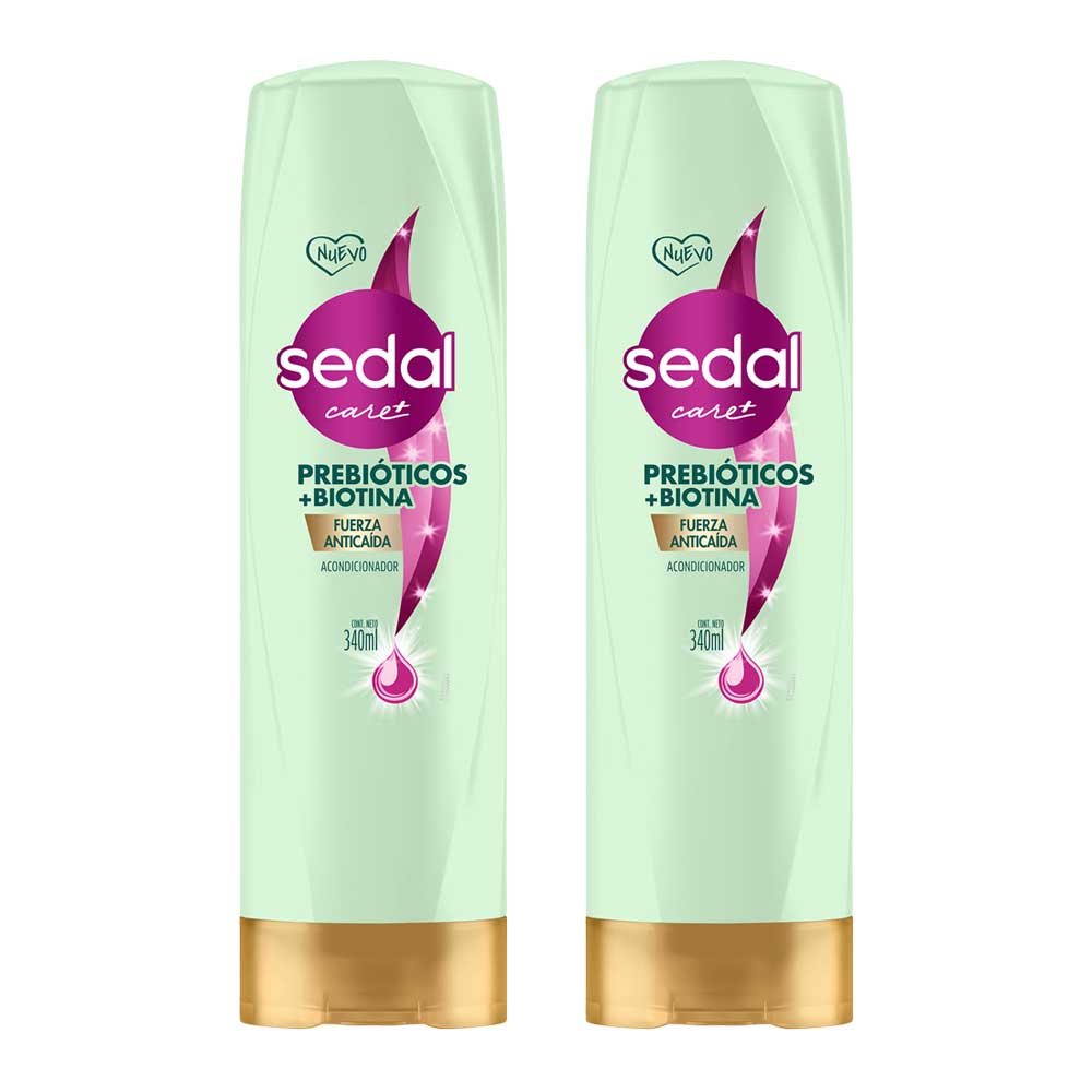 Pack Acondicionador SEDAL Prebióticos + Biotina Frasco 340ml x 2un