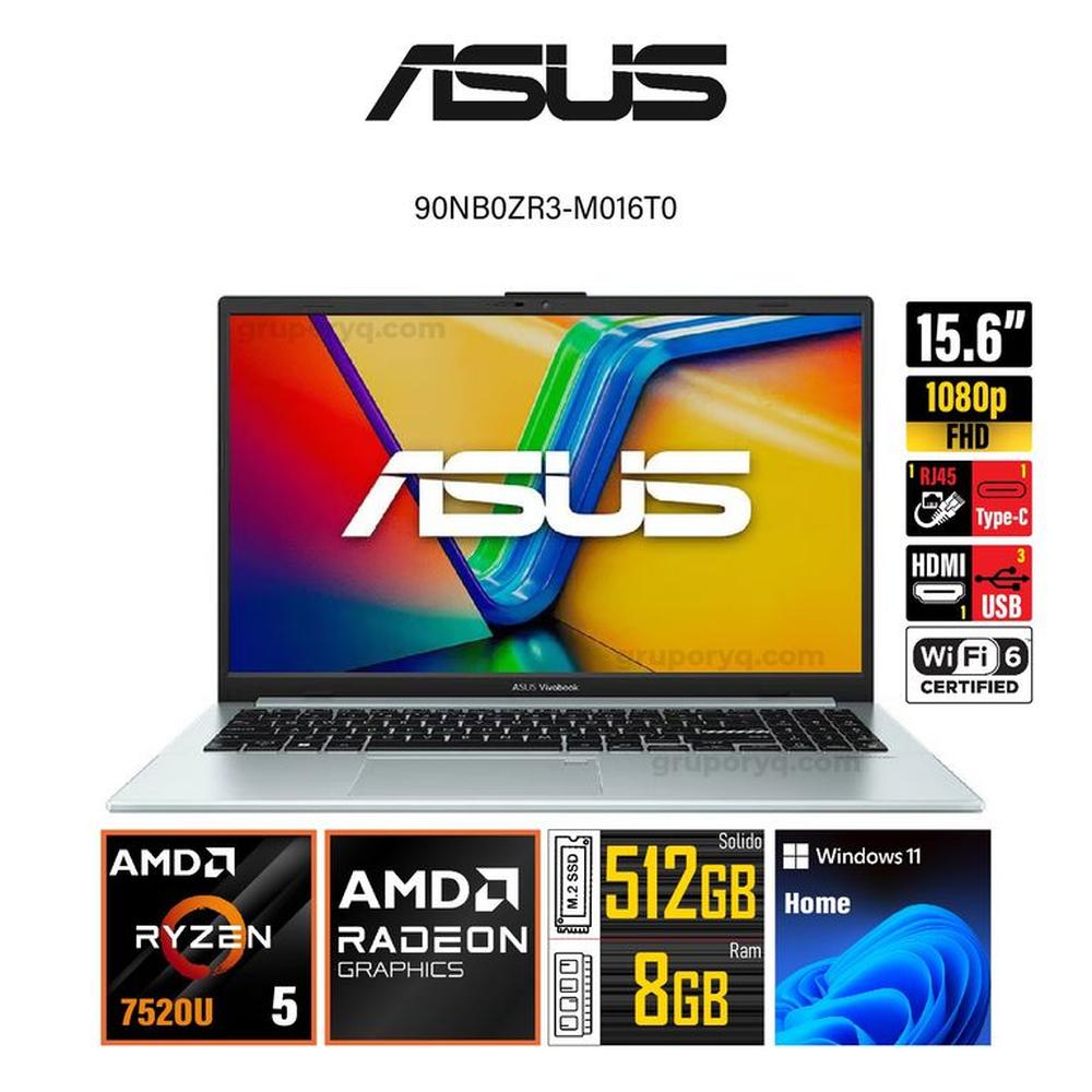 Laptop ASUS Vivobook Go 15 E1504FA-NJ365W Ryzen 5-7520U 15.6"" FHD 8GB 512GB + MOCHILA Y MOUSE ASUS