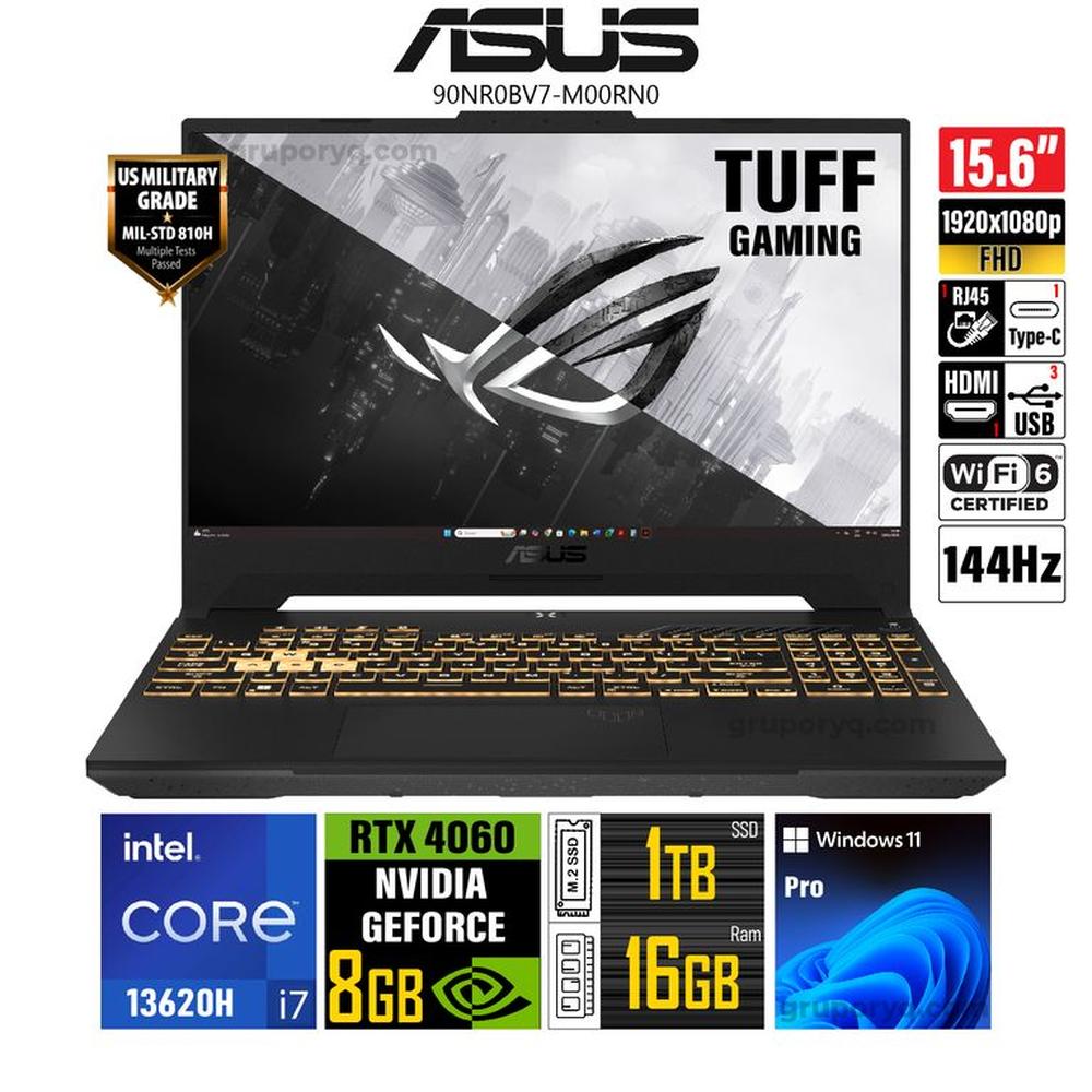 Laptop ASUS TUF F15 GAMING FX507VV-LP142 Intel Core i7-13620H 15.6"" FHD 144Hz 16GB 1TB RTX 4060 8GB
