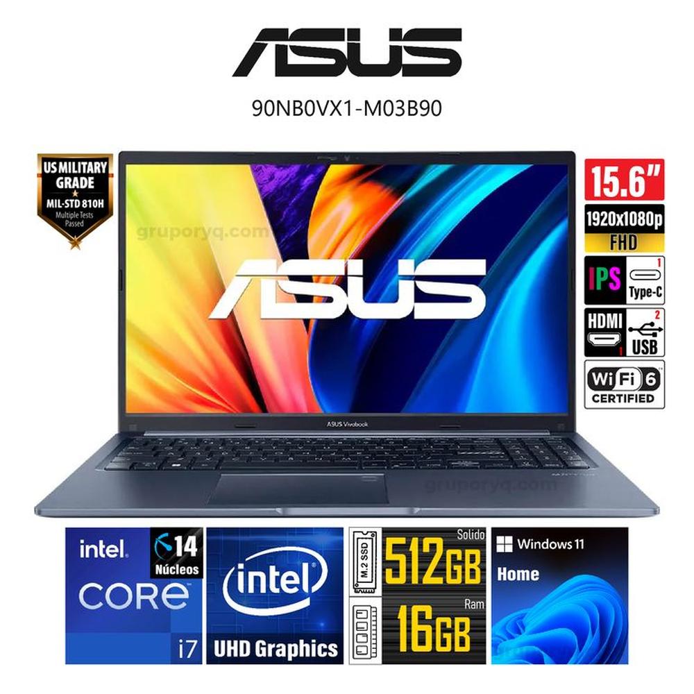 Laptop ASUS VIVOBOOK X1502ZA-EJ2466W Intel Core i7-12700H 15.6"" FHD RAM 16GB SSD 512GB Win 11 Home