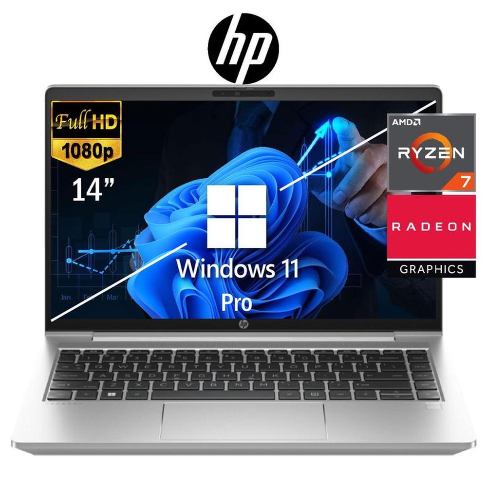 Laptop PROBOOK 445 G10 AMD Ryzen 7-7730U Pantalla 14"" FHD RAM 16GB SSD 512GB Windows Pro