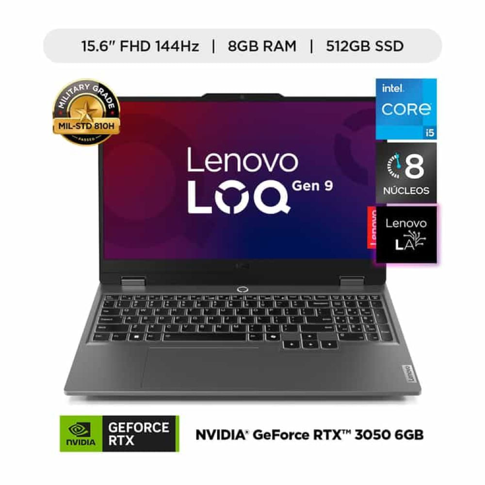 Laptop Lenovo 83GS000BLM Gaming LOQ 15"" Core i5-12 8GB 512GB W11