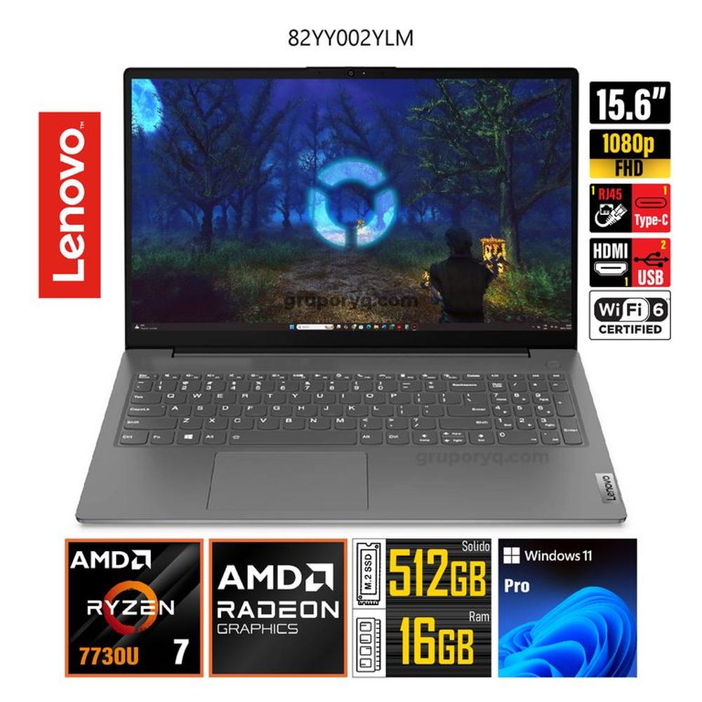 Laptop LENOVO V15 G4 ABP Ryzen 7-7730U 156 FHD RAM 16GB SSD 512GB- 82YY002YLM