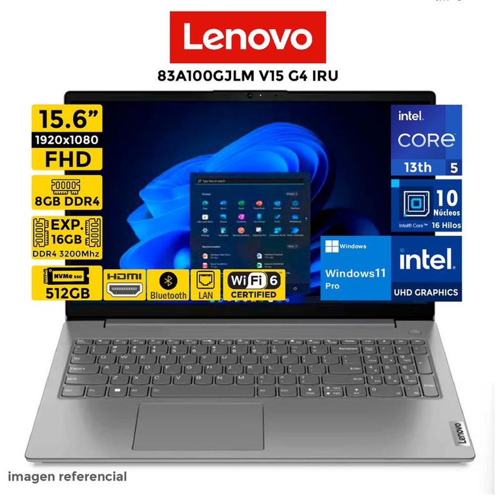 Laptop LENOVO V15 G4 IRU Intel Core i5-13420H 8GB 512GB 156 FHD Windows 11Pro