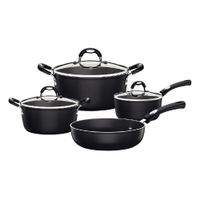 Juego de Ollas Mônaco Inducción Negro 7 Piezas - 28799001