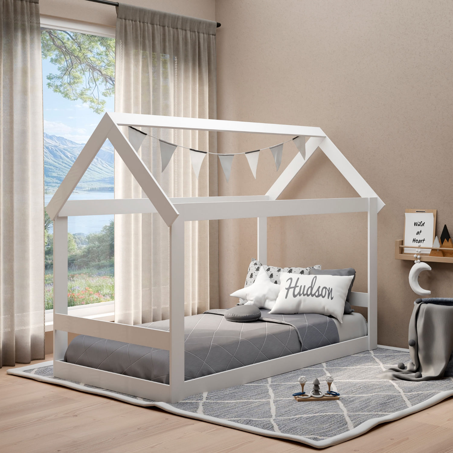 Cama Infantil Casa Blanco