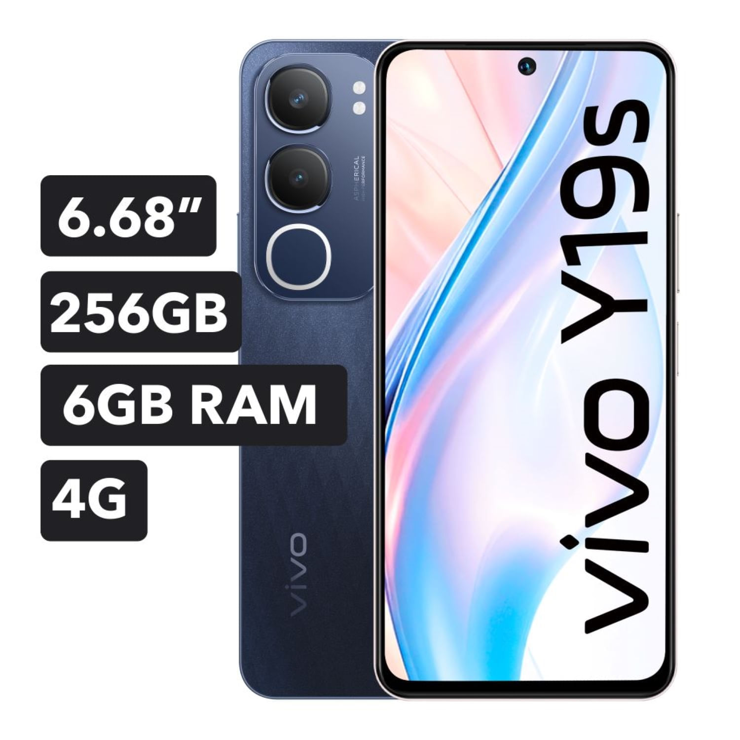Celular Vivo - Y19S 6GB 256GB OBSIDIAN BLACK