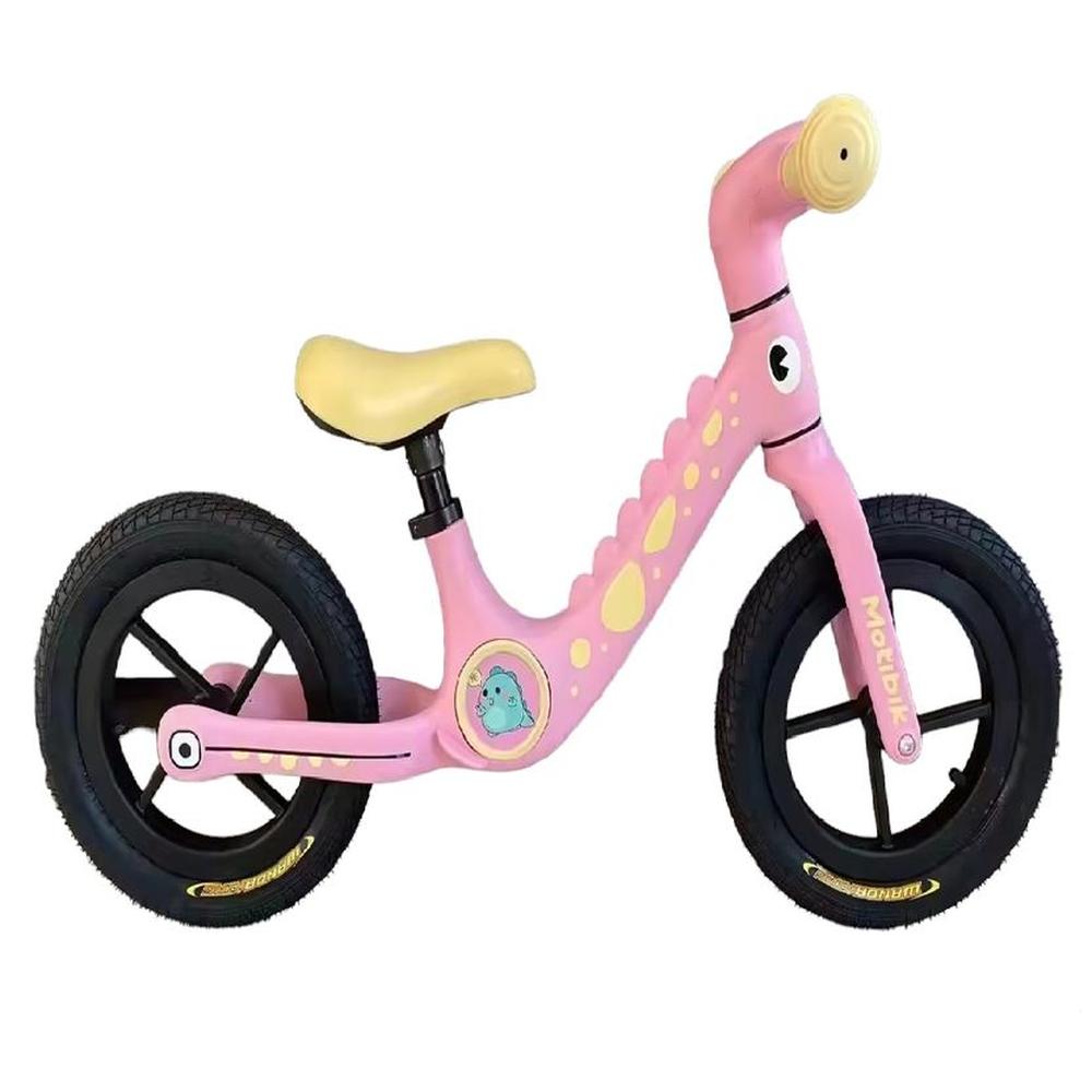 BICICLETA EQUILIBRIO DINOSAURIO PARA NIÑOS ROSADO