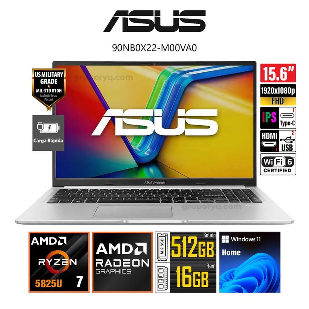 Laptop ASUS VIVOBOOK M1502YA-NJ572W Ryzen 7-5825U 15.6"" FHD RAM 16GB SSD 512GB Win 11 Home
