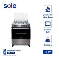 Cocina De Pie Sole Dubai Glp/Gn 76 Cm 5 Hornillas