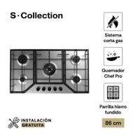 Encimera Scollection Acero Inoxidable A Gas 86Cm 5 Hornillas