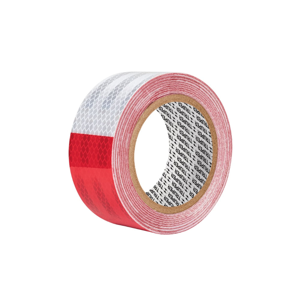 Rollo de cinta reflejante pvc 9m x 2" Truper CIREF-9
