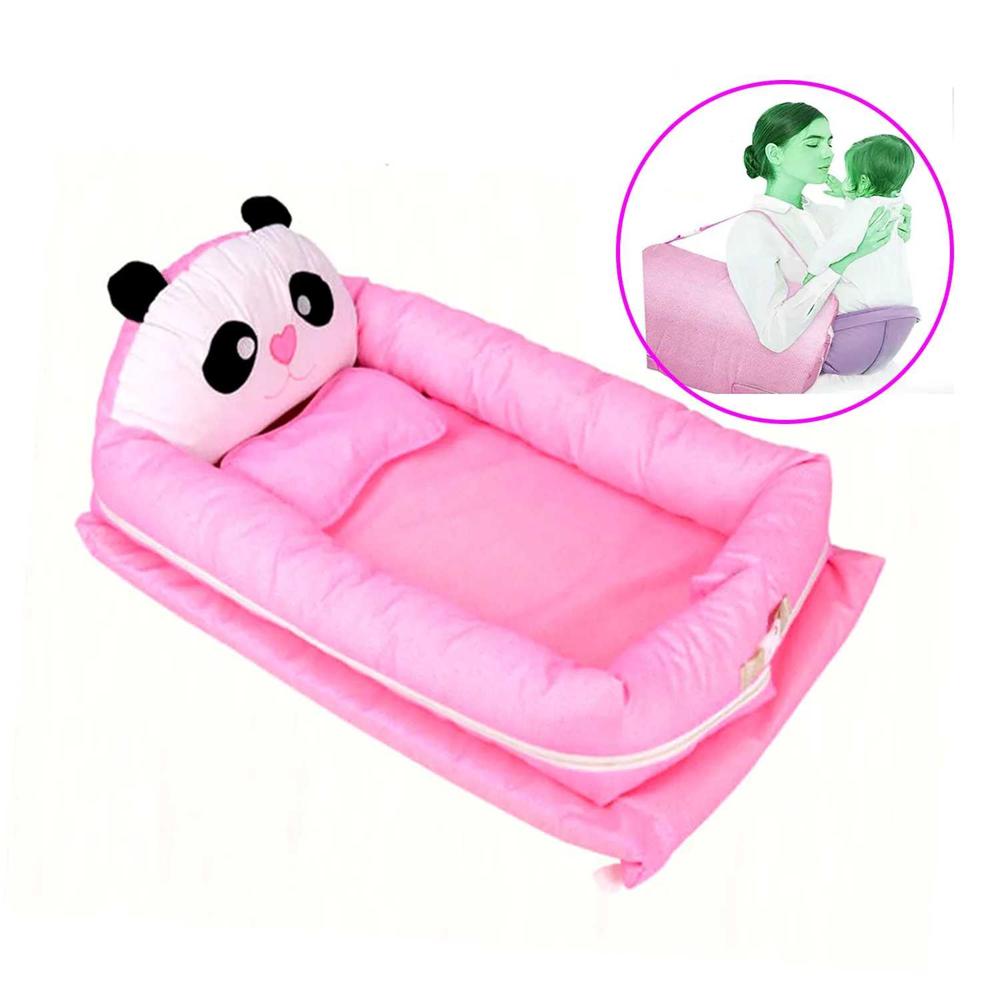 Cama Cuna Portátil Multifunción Panda Rosado