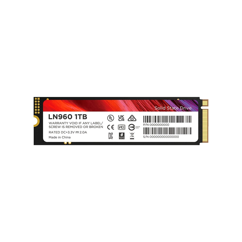 Lenovo LN960 SSD 1TB M.2 2280 PCIe Gen 4 x4 NVMe 2.0 - Alta velocidad y rendimiento confiable