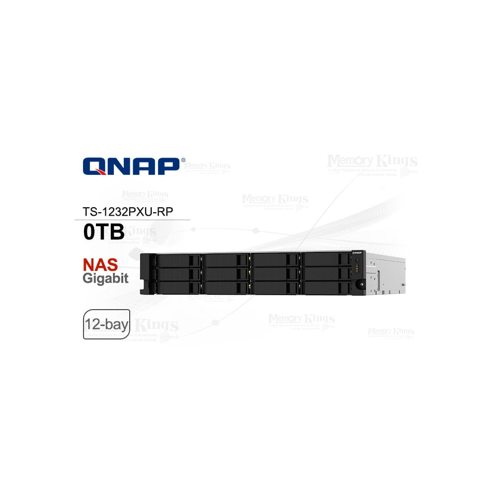 QNAP TS-1232PXU-RP NAS de 12 bahías, almacenamiento veloz y ampliable para tu red doméstica o de of